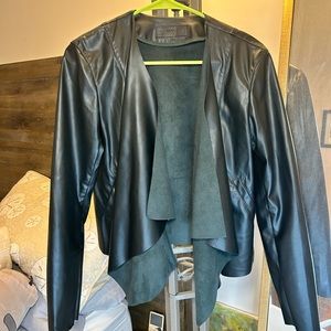 Black Cropped Leather Jacket